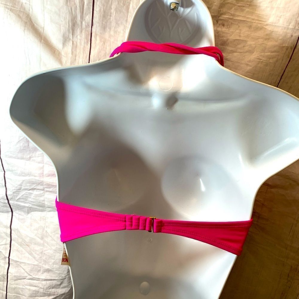 BONGO Bikini Top Sz M Pink Glo Tribal Juniors - Picture 9 of 10